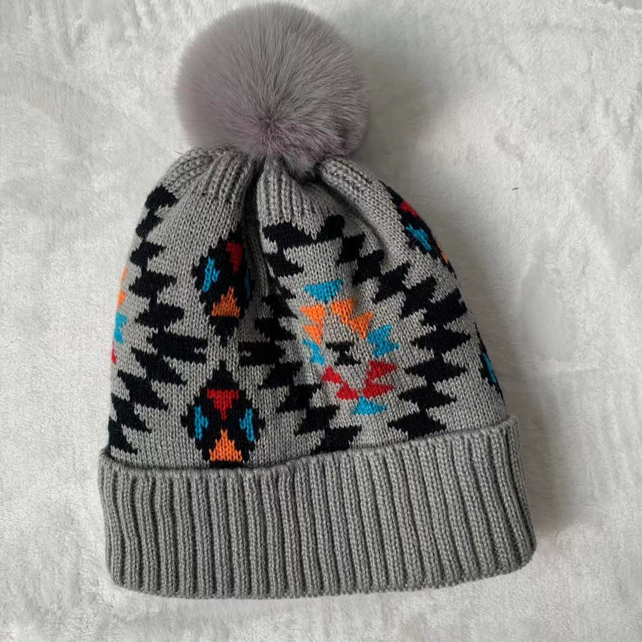 Ladies  Print Thermal Knit Hat