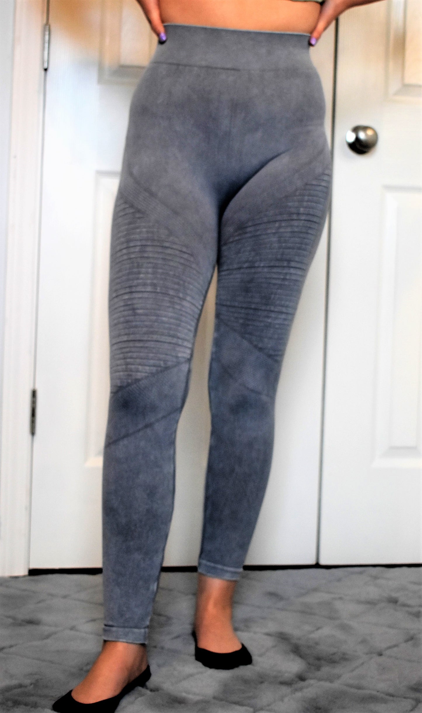 Vintage Pleated Leggings