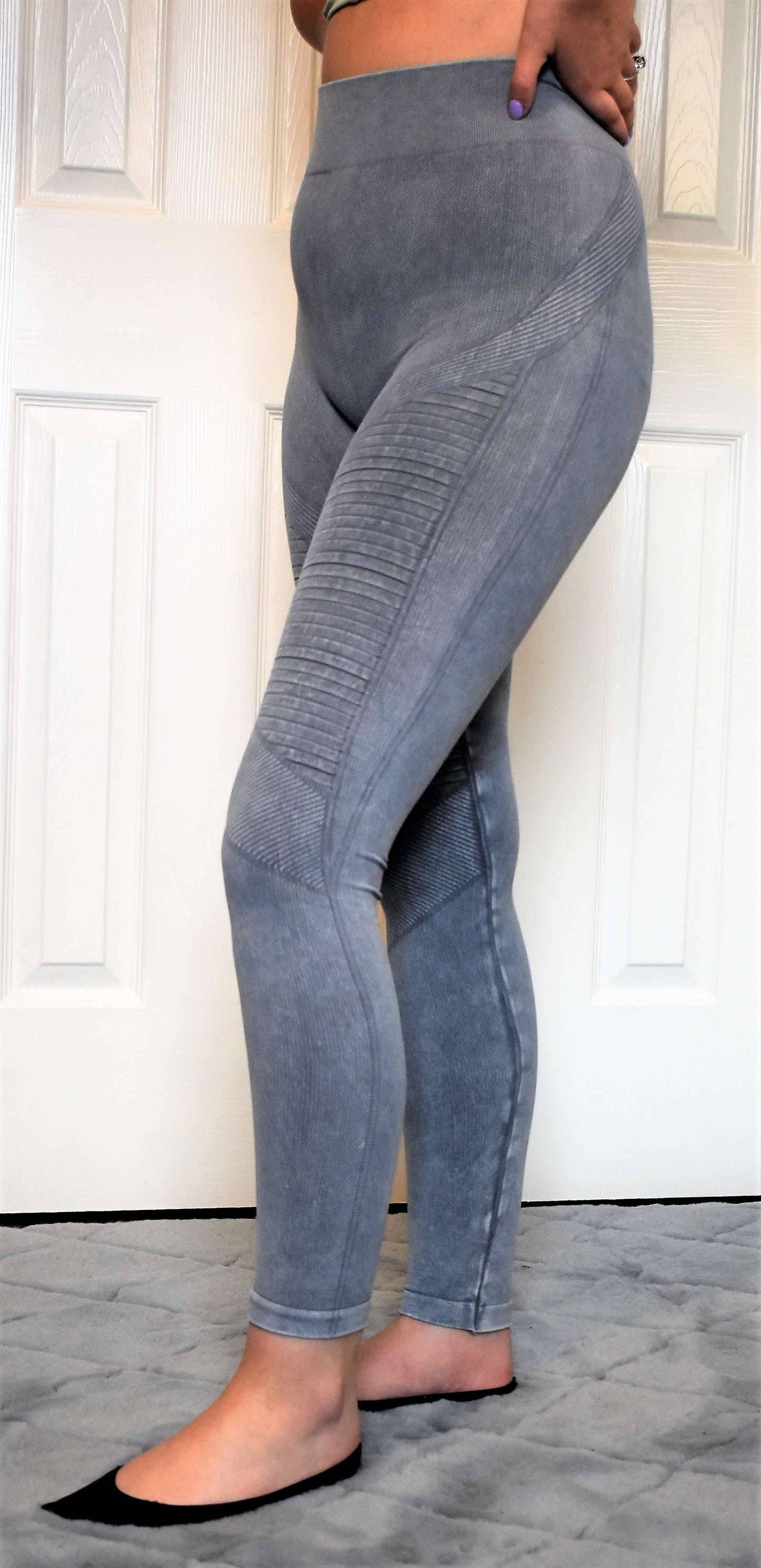 Vintage Pleated Leggings