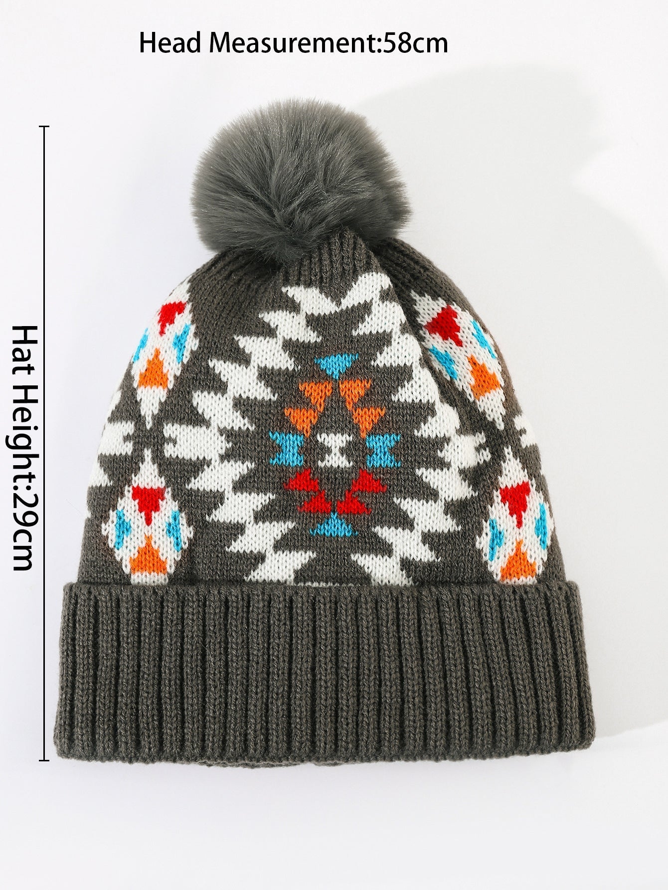 Ladies  Print Thermal Knit Hat