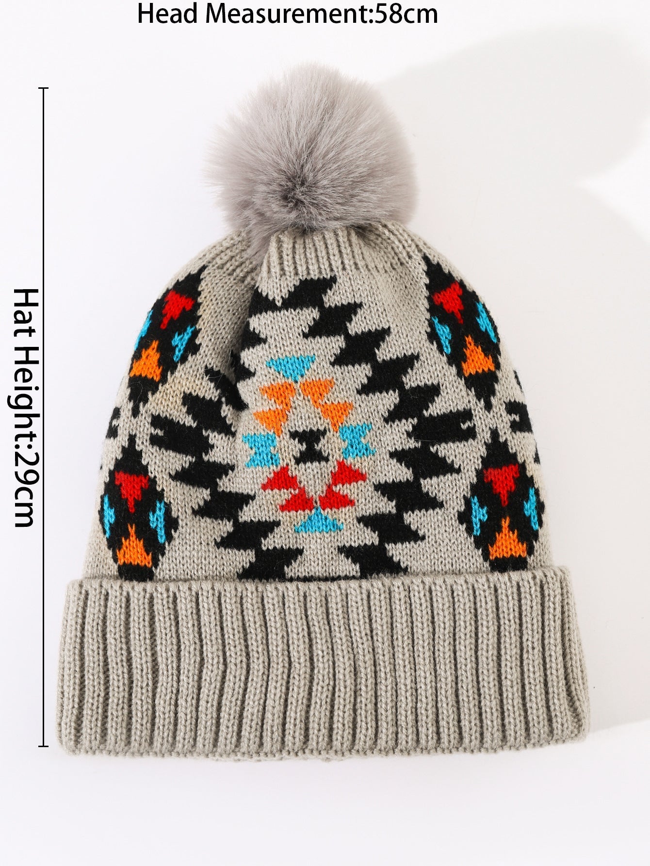 Ladies  Print Thermal Knit Hat