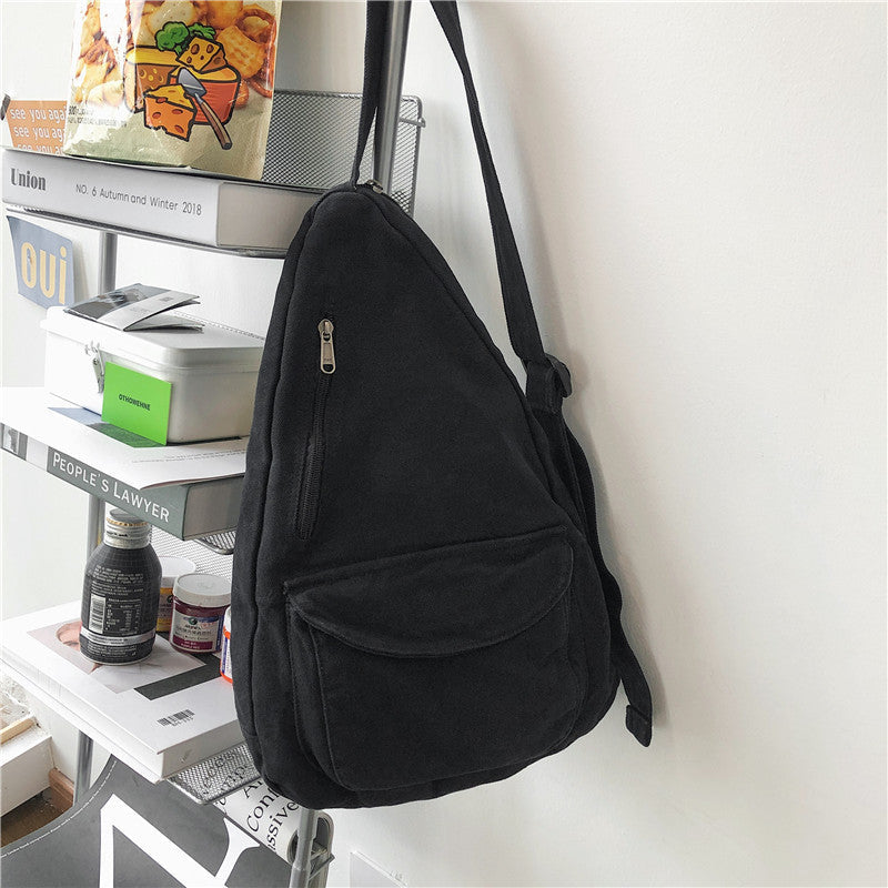 Oversized Cotton Canvas Sling Bag